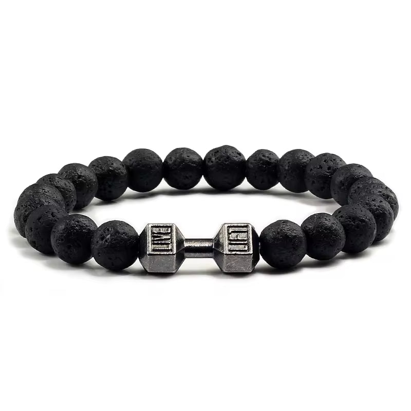 Volcanic Stone Dumbbell Strand Bracelet  
