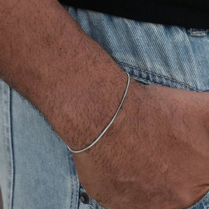 Square Snake Bone Chain Bracelet