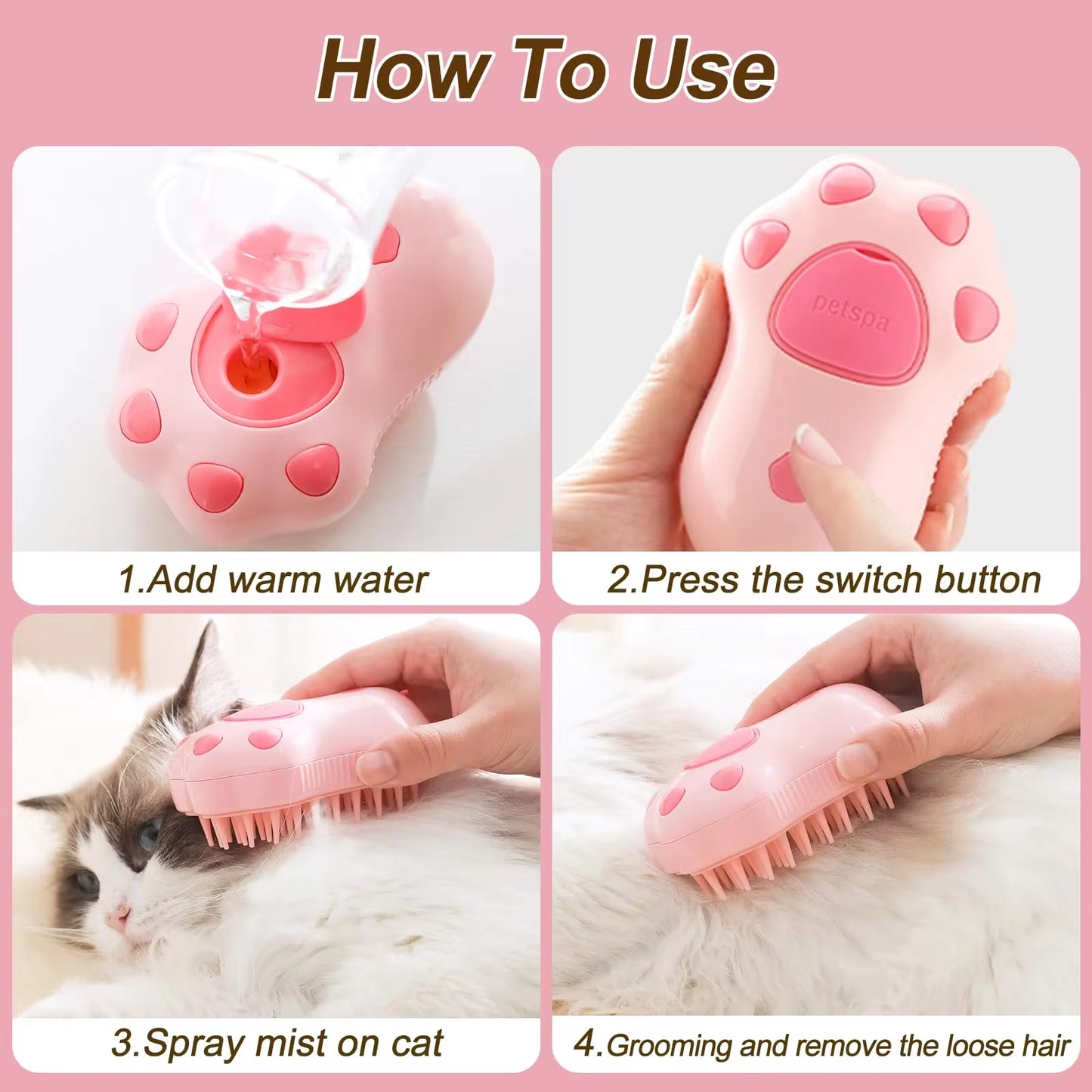 Pet Steam Brush 