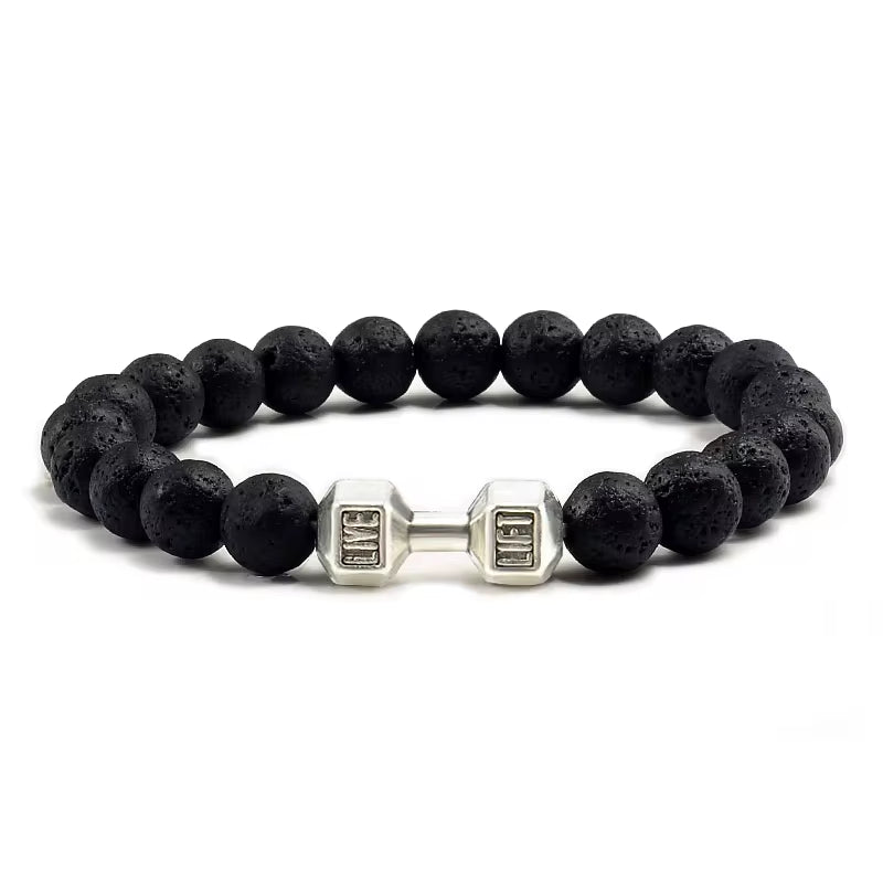 Volcanic Stone Dumbbell Strand Bracelet  