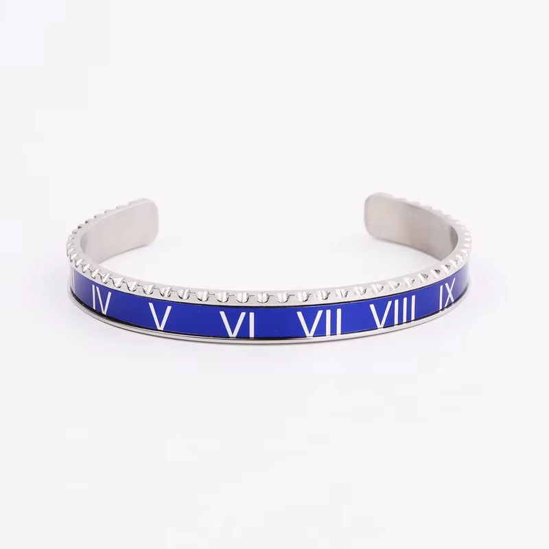 Roman Tiger Eye Stone Macrame Bangle Bracelet Set